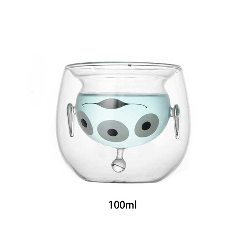 Robot Shaped High Borosilicate Glass Cups 100ml