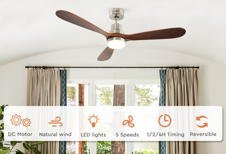 3000-6000K Color Temperature Ceiling Fan with Remote Control and Air Conditioning 10