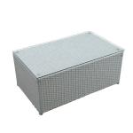 Dark Khaki Aluminum Poly Rattan Sectional Outdoor Sofa Set