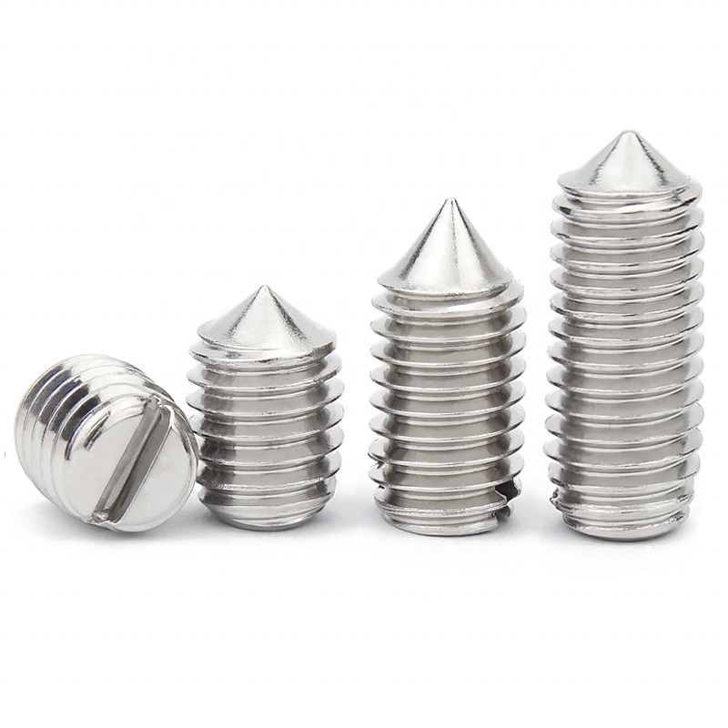 Precision Nonstandard Parts Grade 12.9 Concave End Hexagonal Tight Set Screw DIN914 Headless Machine Screw
