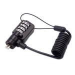 Plastic Coated Security Cable Lock Retractable Spring Coiled Steel Rope Cable