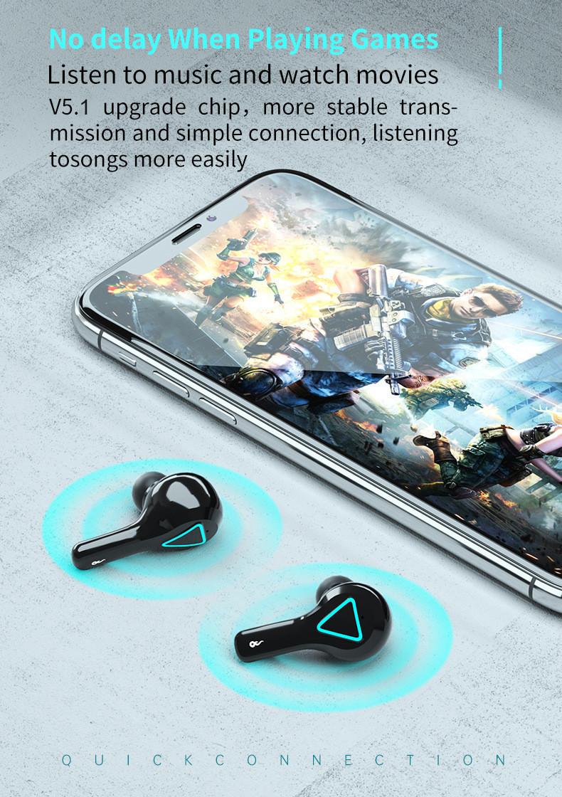 50mAh Bluetooth Earphones For Working Out Lightweight 2.5oz