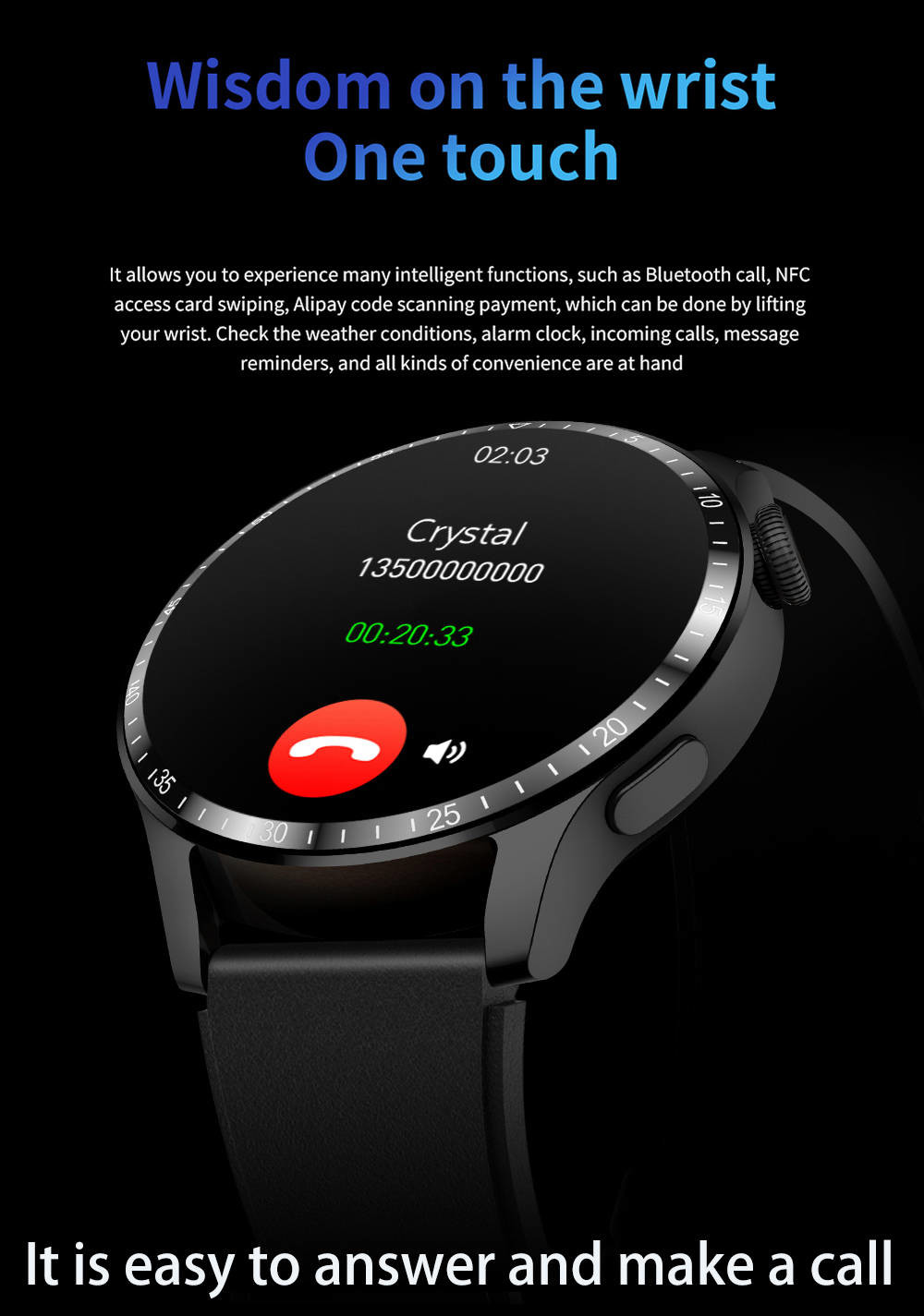 BLE 5.0 Bluetooth Smart Watches For Health Monitoring 1.28 Inch Multi Sport Mode