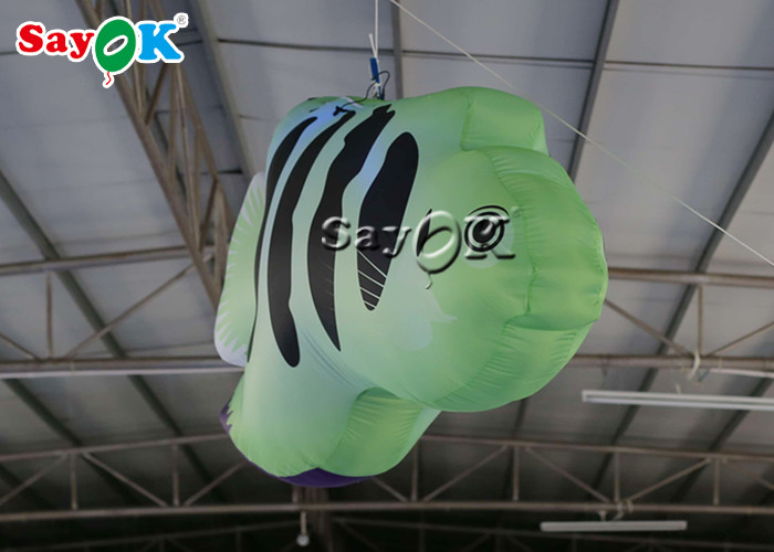 Festive Commercial 2m Inflatable Decoration Tropical Fish With LED
