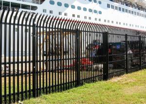 Wholesale Flexible Anti Climb Black Powder Coated Palisade Fencing With Curved Pales from china suppliers