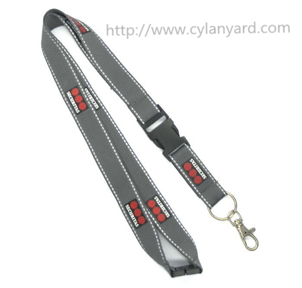 Woven framed polyester lanyards