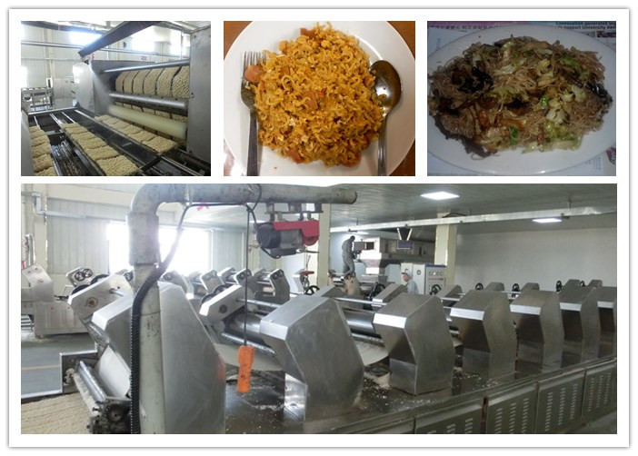 Stainless Steel Fried Automatic Noodle Making Machine High Speed Production