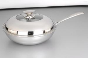 Wholesale 2Pcs 3-ply stainless steel cookware wok SHSW-1010 from china suppliers