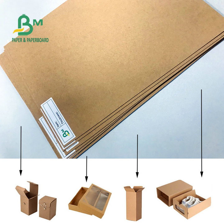 Roll 60g Sack 300g unbleached Kraft Paper Board sheet Rigid Food Box Material