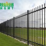 Easily Assembled Outdoor Residential Metal Fence Panel With Carbon Steel Post