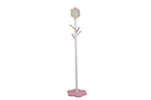 Wholesale White Flower Shape Kids Playroom Furniture Wooden Coat Rack With Mirror from china suppliers