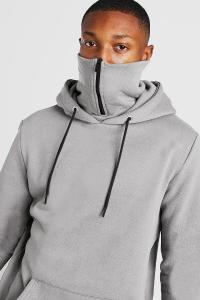 Wholesale OEM 65% Cotton Streetwear Pullover Hoodies Embroidery With Facemask from china suppliers