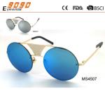 Hot sale style round metal sunglasses ,UV 400 Protection Lens