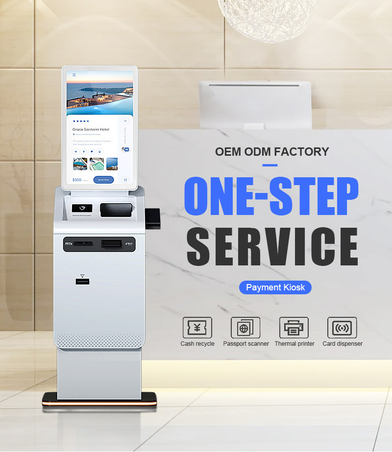 Self Service Kiosk Touch Screen Cash Register POS System Cash Recycle Card Dispenser Payment Kiosk Terminal