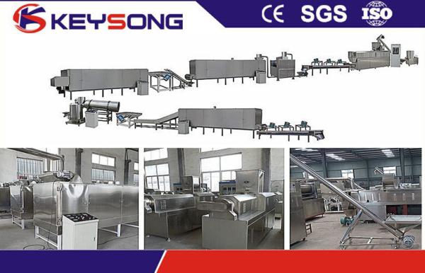 380V SS304 Breakfast Cereal Making Machine Double Screw Extruder Capacity 100 -