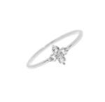 Elegantly 18K Gold Vermeil Four Topaz Gemstones Flower 925 Sterling Silver Rings