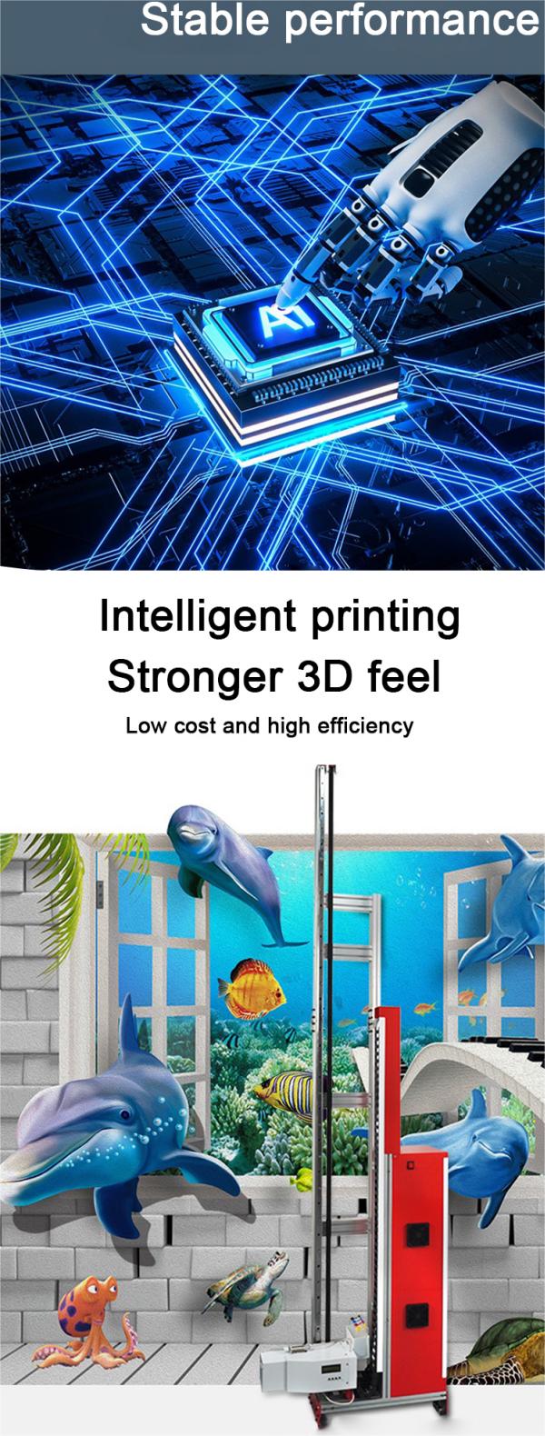 120 Dimensions Indoor Outdoor UV Printing Mural Wall Drawing Vertical Printer Instead of Painting Machine for 3D 4D 5D