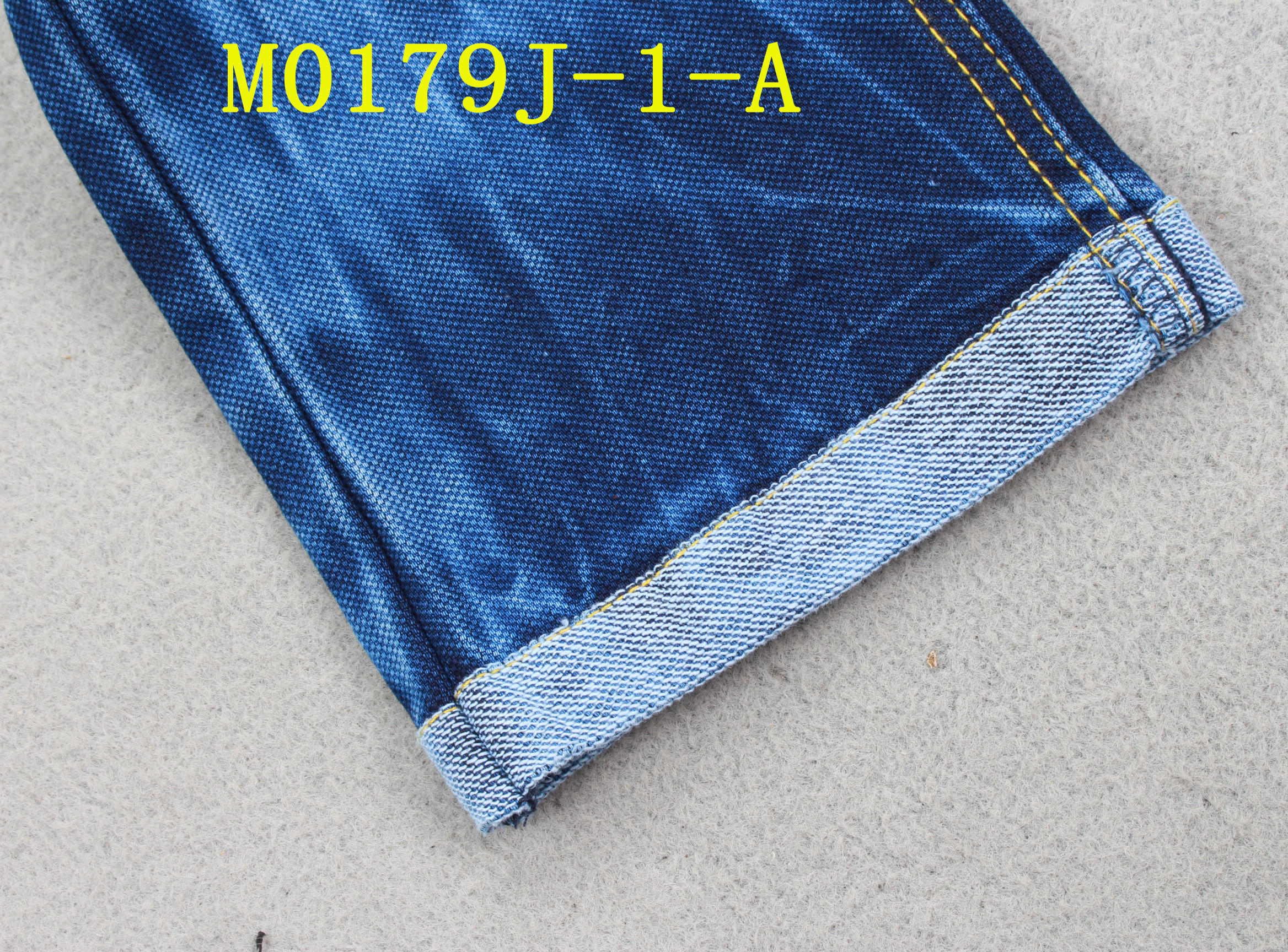 11oz Irregular Weave Cotton Spandex Denim Fabric For Women Mercerized Finish