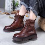 HZM040 Single Shoes Women'S Spring New Thick Heel Pointed Literary Single Shoes