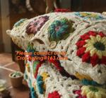 Handmade 100% Cotton Dimensional Flower Crochet Pillow Cushion Cover Decorative