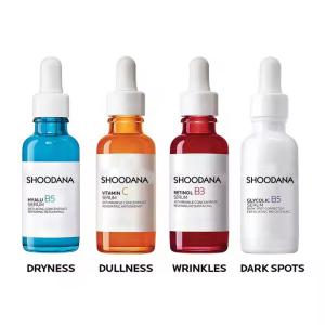 Wholesale Age Defying Face Serum With Hyaluronic Acid Vitamin C Retinal B3 B5 Glycolic Acid For Lightening And Spot Removal from china suppliers