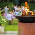 Outdoor Rust Charcoal Corten Steel BBQ Grill Heavy Duty