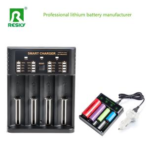 Wholesale 4.2V Rechargeable Battery Charger 4 Slots 500mA 1A 2A for Li-ion Cylindrical Battery from china suppliers
