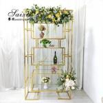 Flower Decoration Backdrop For Engagement Stage Backdrop Shelves Stainless Steel