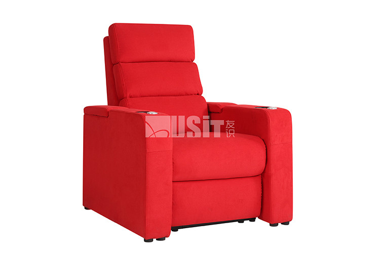 Luxury Theater Recliner Sofa 700MM Microfiber Cinema Recliner Seat