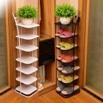 Dustproof 7 Tier Bronze Metal Wire Shoe Rack