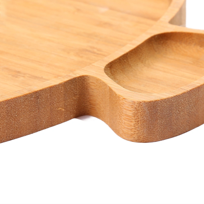 Baby Children Mushroom Shape Bamboo Serving Trays with Dinner Plate in Modern Style