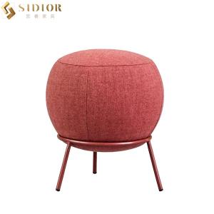 Wholesale Italian Style Foot Rest Stool Living Room Round Ottoman Stool 42cm Length from china suppliers