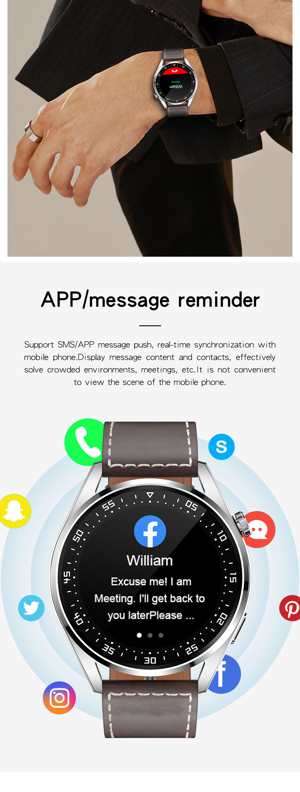 SG2 Clip Charging Wallpaper Smartwatch Round 280mAh Android