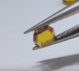 MCD Mono Crystalline Diamond Dodecahedron / Tower Shaped Yellow Rough Diamond