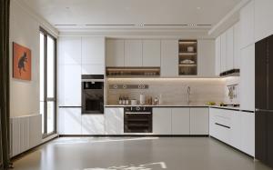 Wholesale Luxury White Shaker Pvc Modern High Gloss Acrylic Designs Kitchen Cabinet from china suppliers
