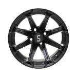 Machined Matte Black Golf Cart Wheels 12 Inch 14 Inch PCD 101.6