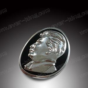 Wholesale Custom Stalin Head Logo 3D Metal Aluminum Sticker Label Professional from china suppliers