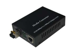 Wholesale 1.25G SFP Gigabit Ethernet Media Converter Optical Fiber 10 100 1000 5VDC 1A from china suppliers
