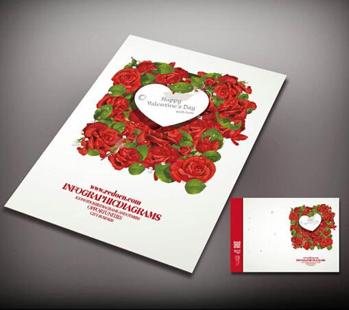 Red color invitation card printing, white art card paper printing quality card,