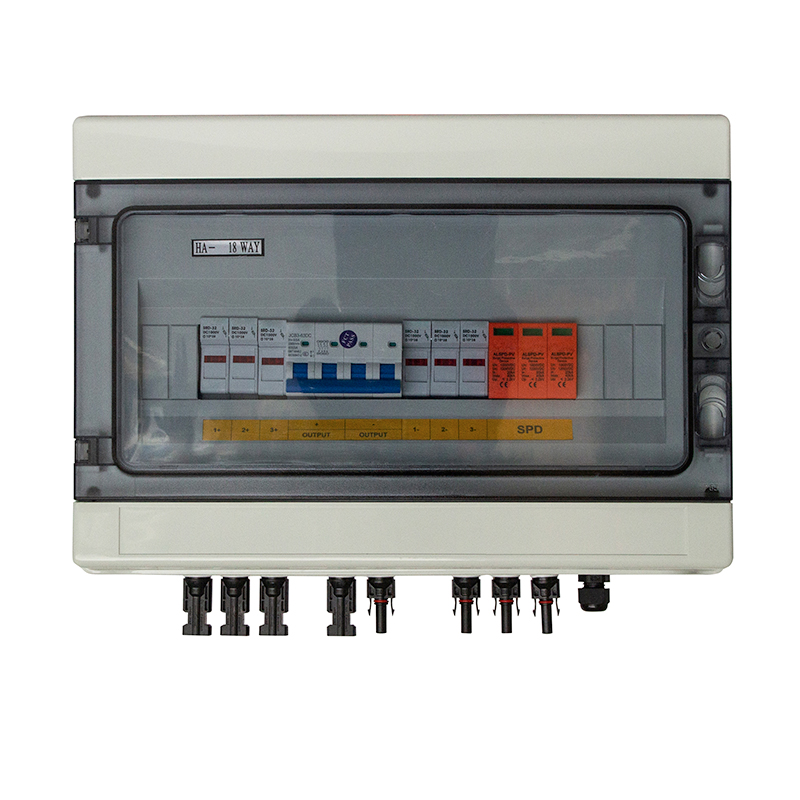 Dc 1000v 2IN 1OUT 20ka Combiner Box Special Plastic Shell Combination Box For Photovoltaic System