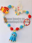Teething necklace,Breastfeeding Necklace for Mom,Teething toy, pistachio