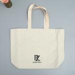 Large Fashion 100% Cotton Reusable Canvas Shopping Bags Heavy Canvas Tote Bag