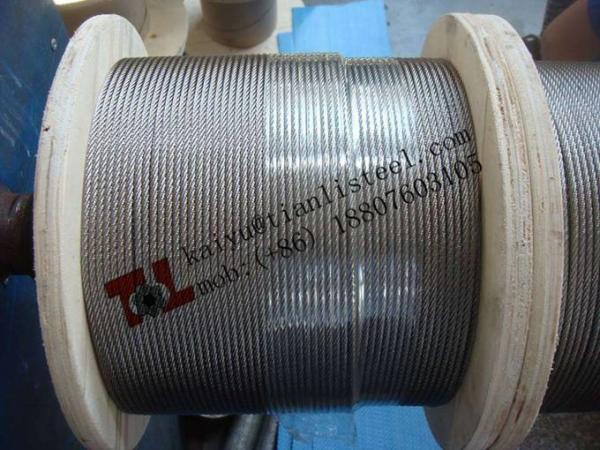 Quality 1.4401 A4 316 7x19 3/16" 4.76mm Stainless Steel Wire Rope for Communication Dead End Clamp for sale