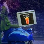 Full Colour P3 Square Led Screen Display 10w For Food Deliver Scooter 3G 4G