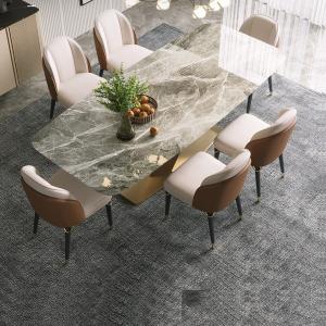 Wholesale Elegant Marble Dining Tables With Stainless Steel Legs - Bulk Orders from china suppliers
