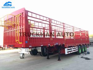 Wholesale 500mm Height 3 Axle Semi Trailer Transport Fruits Vegetables Livestock from china suppliers
