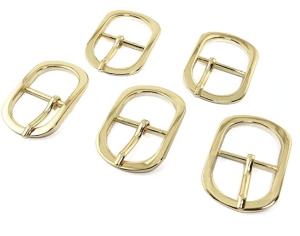 Wholesale Brass Gold Oval Alloy Belt Buckle Electroplated Surface Single Prong from china suppliers