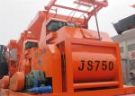 750L Electric Twin Horizontal Shafts Concrete Mixer Machine 0.75 m3 Discharge