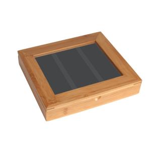 Wholesale 220mm Natural Bamboo Wooden Packaging Box Custom Wooden Box With Window from china suppliers