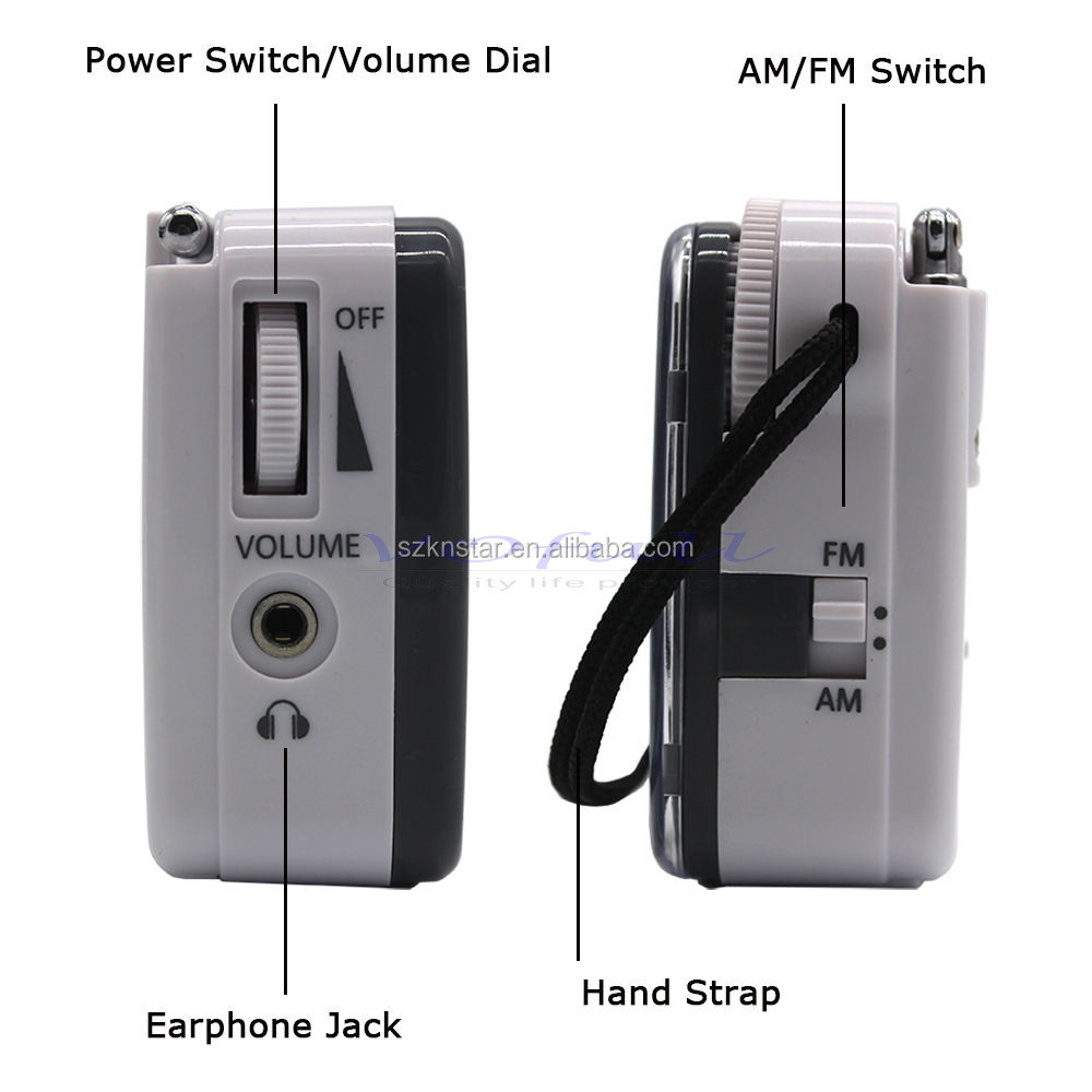 AUX Input FM Radio With AM/FM Black/Grey Colour USB Port And TF Card